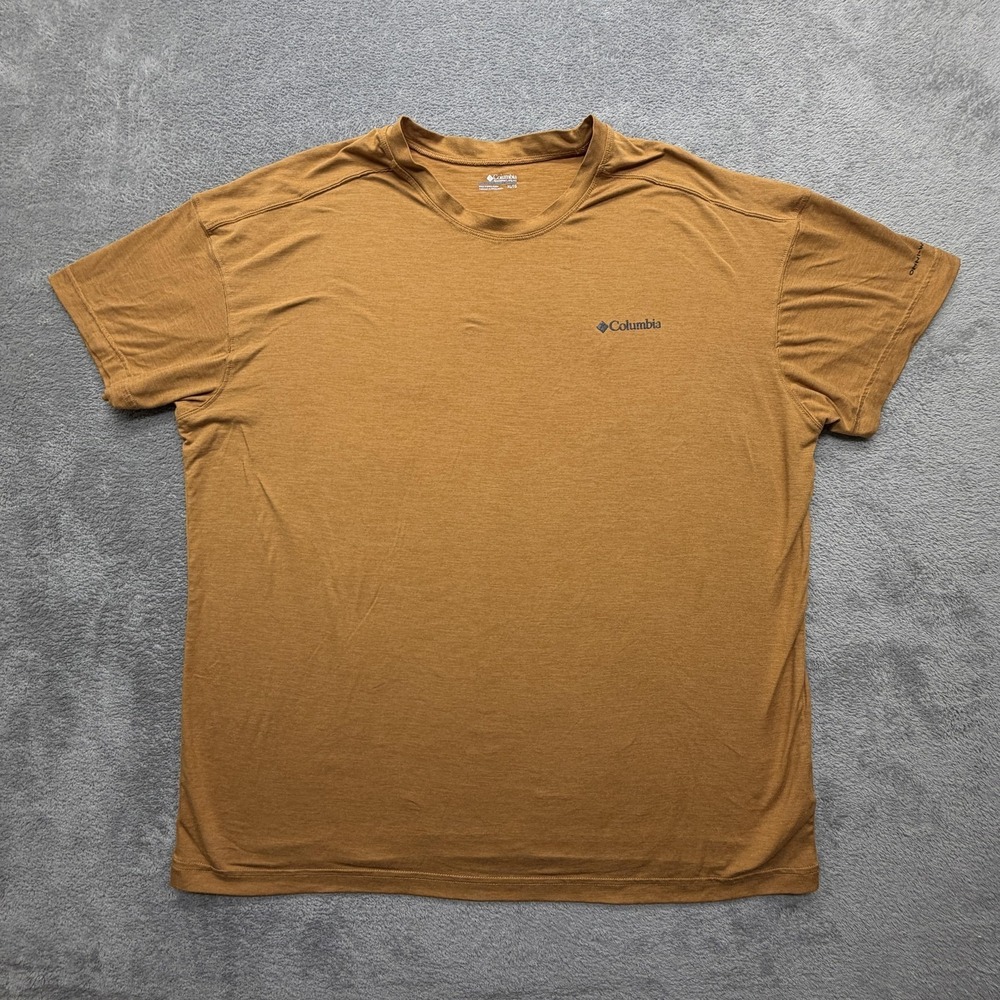 Columbia Shirt Mens XL Brown Omni-Wick Moisture Wicking Tagless Jersey Tee